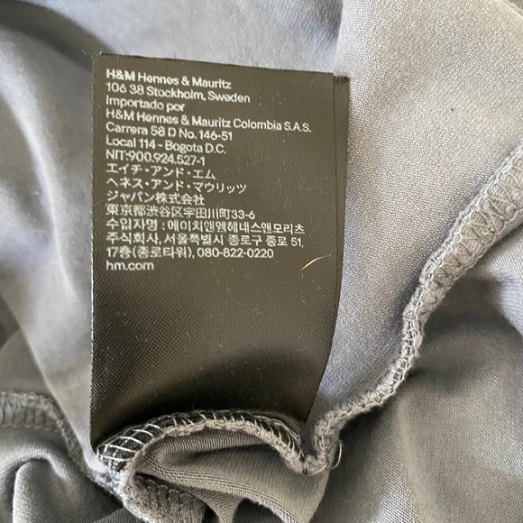 H&M Slim Fit Grey Cotton Spandex T-shirt - Picture 6 of 6